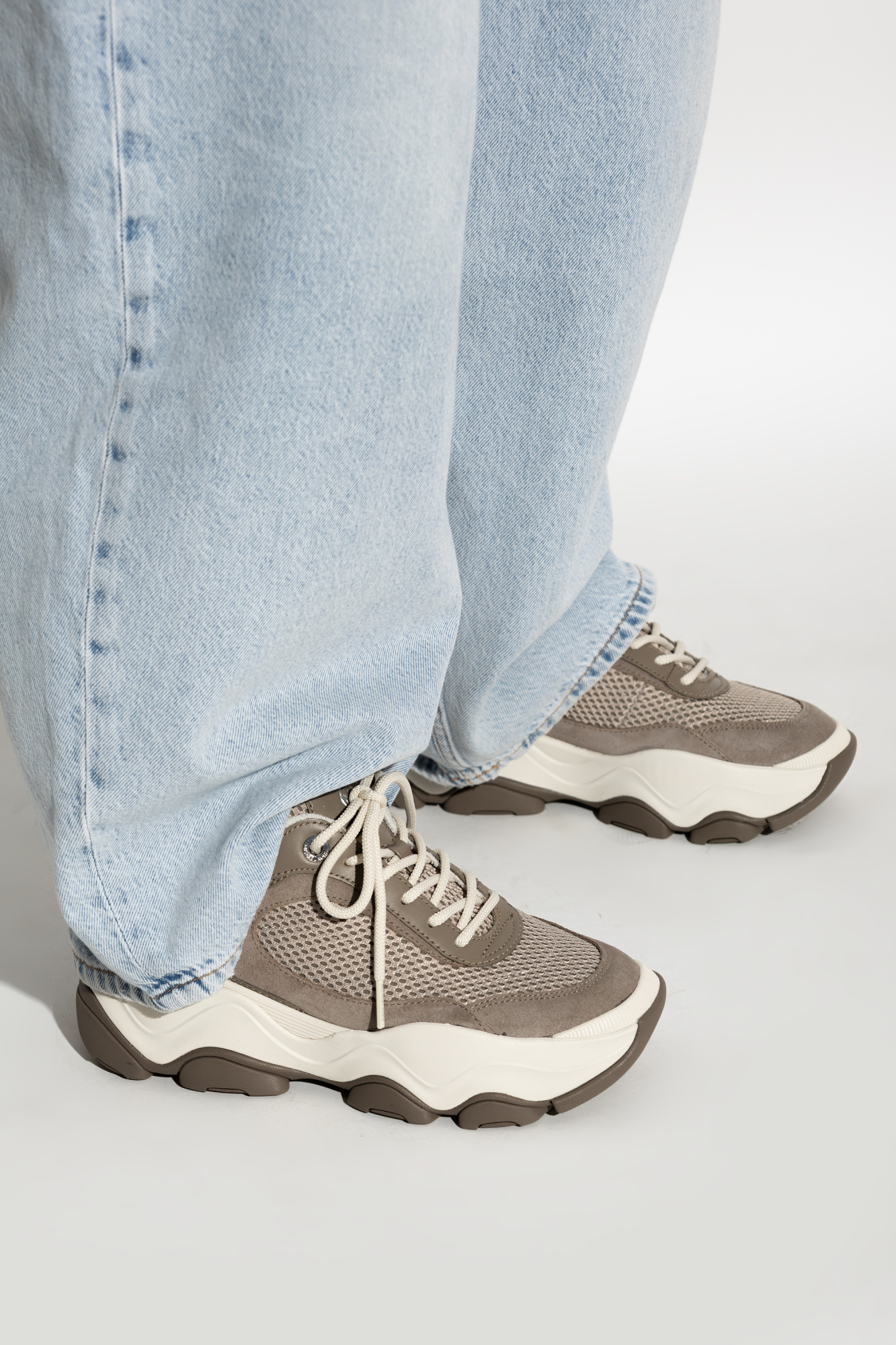 スニーカー Michael By Michael Kors Atlas Leather Sneaker Atlas Stretch Knit and Suede Trainer | Michael Kors [US]